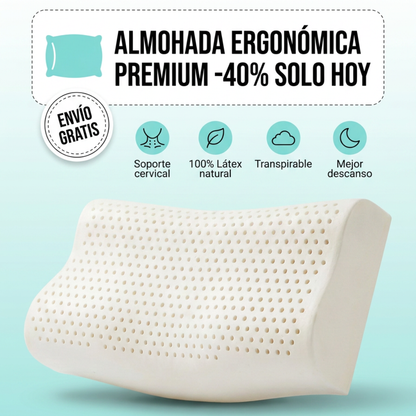 Almohada Cervical Ergonómica de Látex Natural