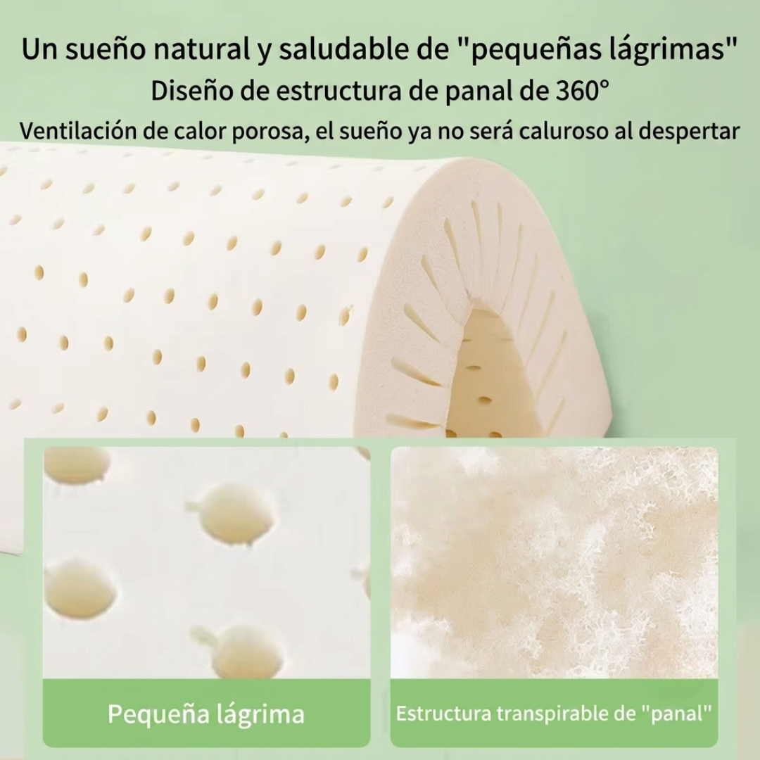 Almohada Cervical Ergonómica de Látex Natural