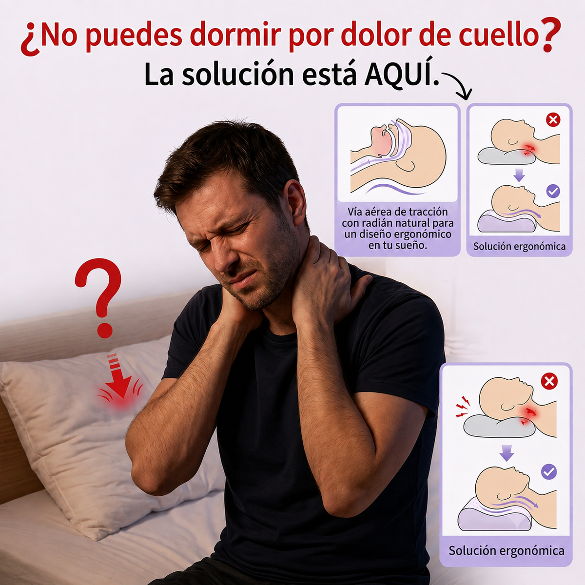 Almohada Cervical Ergonómica de Látex