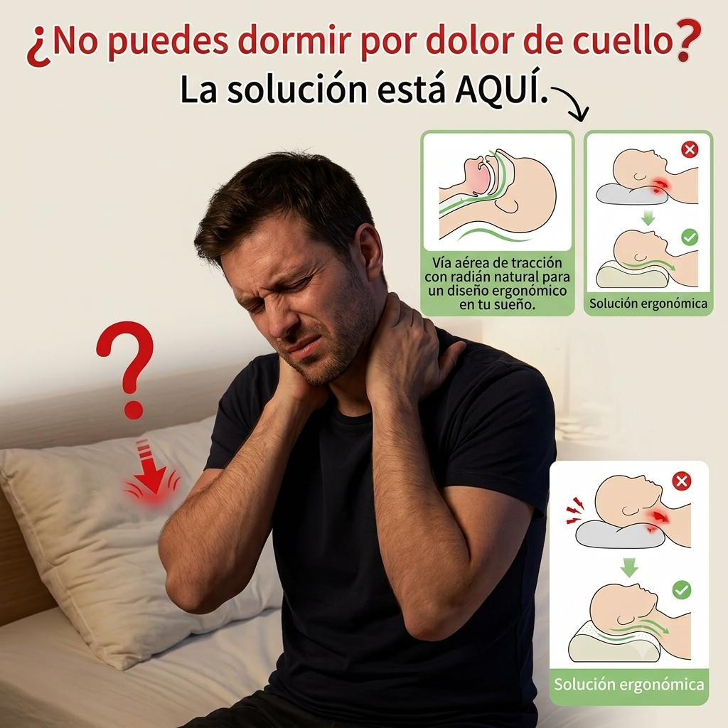 Almohada Cervical Ergonómica de Látex Natural