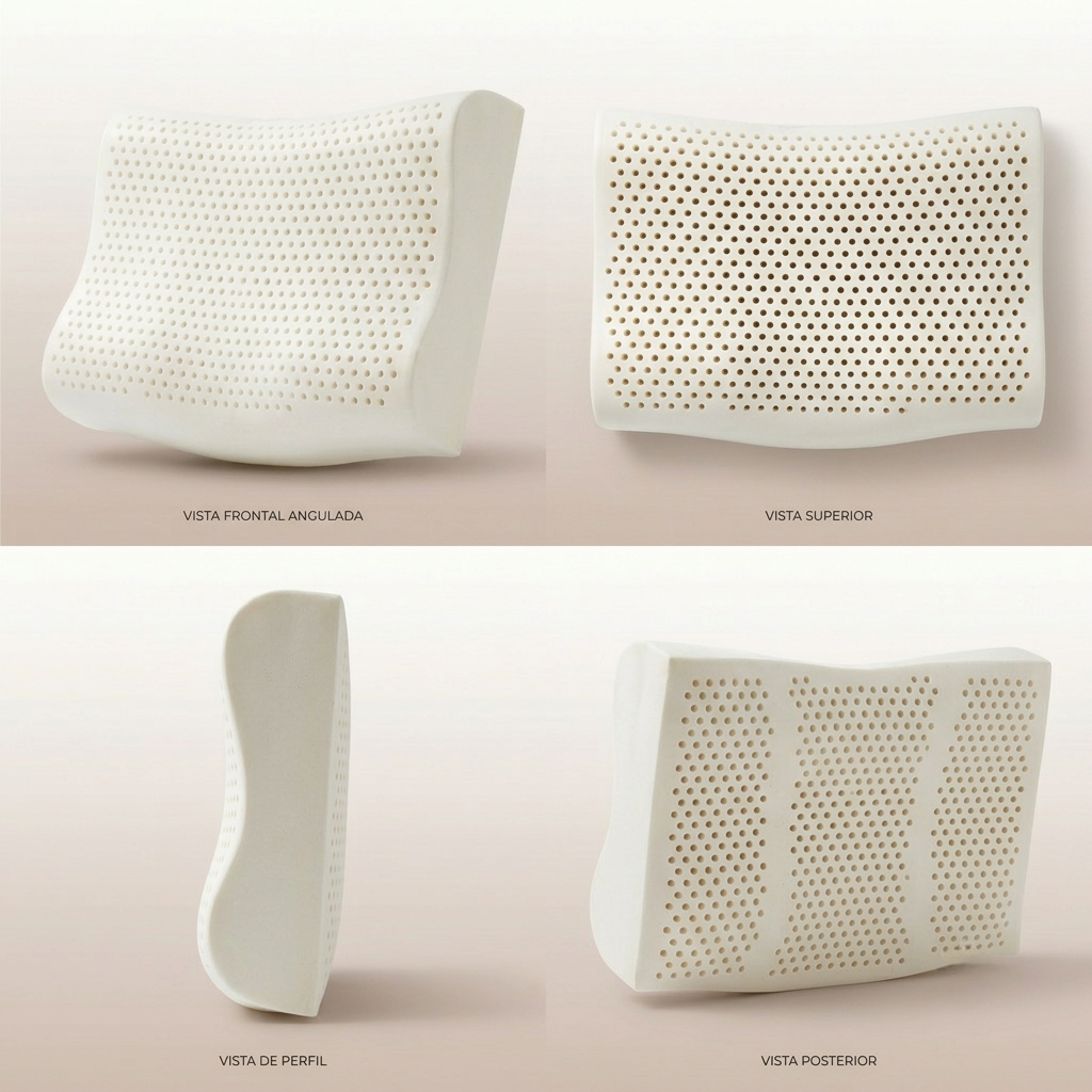 Almohada Cervical Ergonómica de Látex Natural