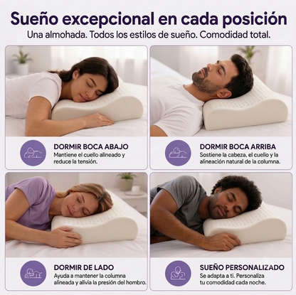 Almohada Cervical Ergonómica de Látex Natural