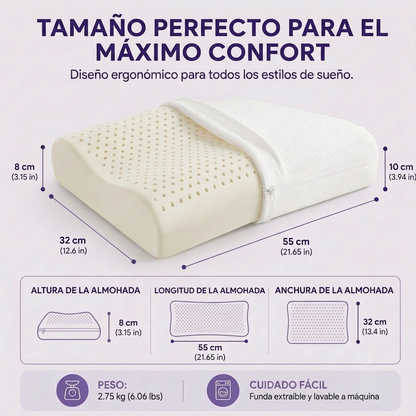 Almohada Cervical Ergonómica de Látex
